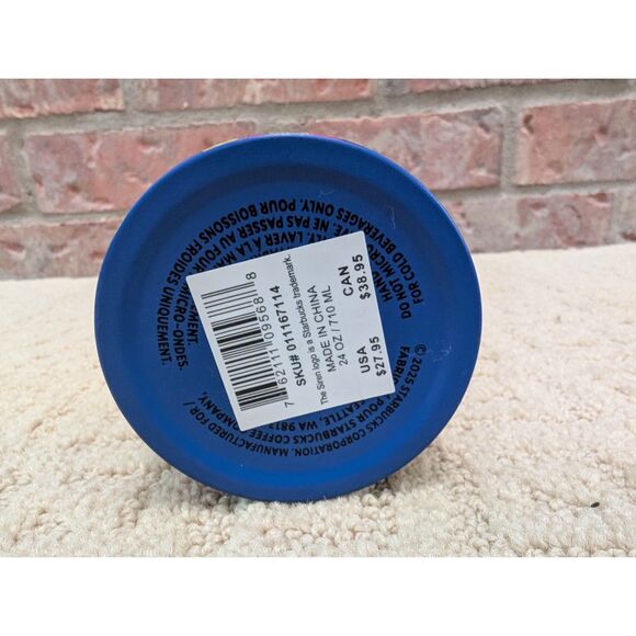 Starbucks Farm Rio Cup Blue Pink Banana Cold Metal 2025 24oz Limited Edition - Picture 7 of 7